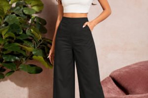 High Waist Wide Leg Trousers