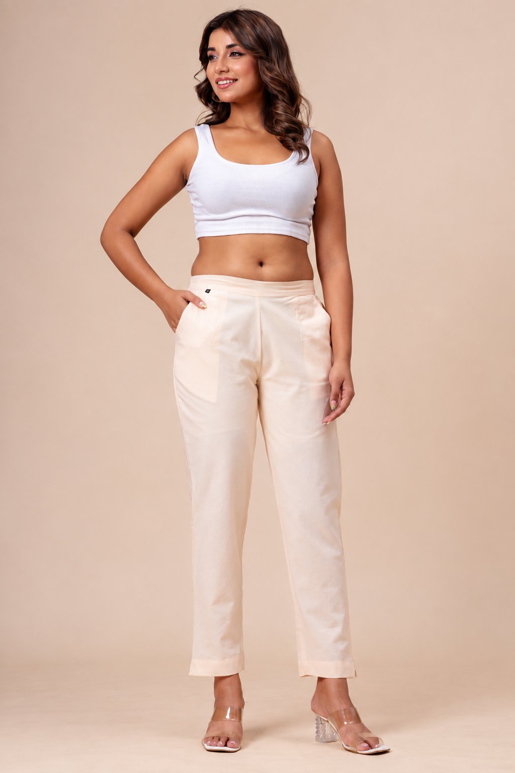Regular-Fit Ankle Trousers